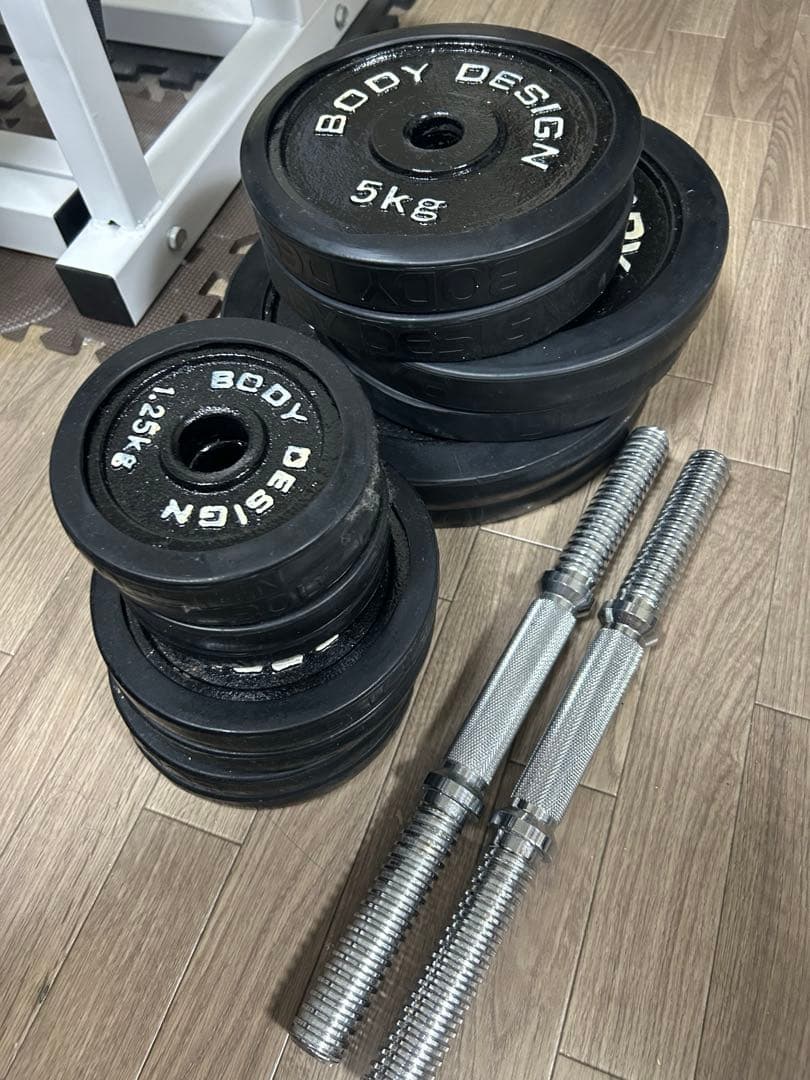 【大阪近郊の直接受け渡し限定】ハイパープレスベンチ+ラバーバーベルセット70kg