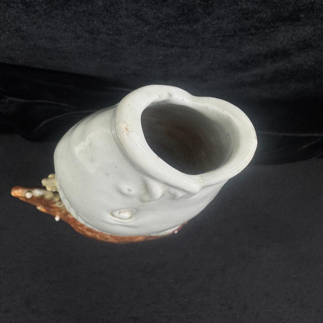 平戸焼 鯉 滝登り　平戸　花瓶 時代物 骨董古美術 30cm