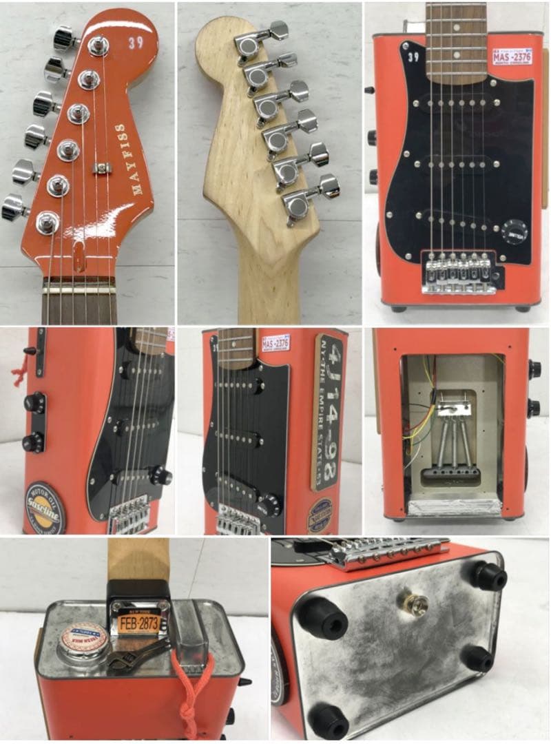 自作？OIL CAN GUITERエレキギターオイル缶 ハードケース付です
