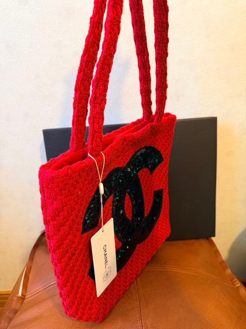CHANEL シャネル　ビッグ　レッド CCロゴ トートバッグ ノベルティ