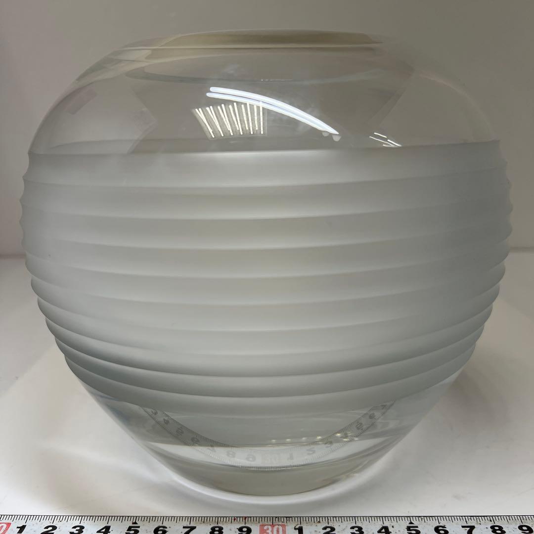 バカラ　大花瓶　共箱　高さ17.5㎝　東な7-1221☆1F