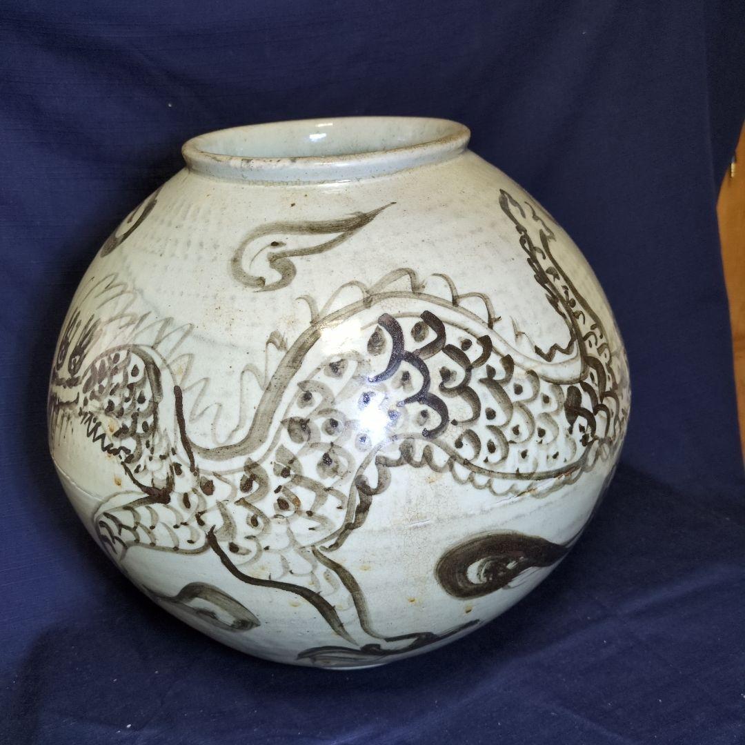 ドラゴン陶器セット（蓋付き容器・皿・壺）