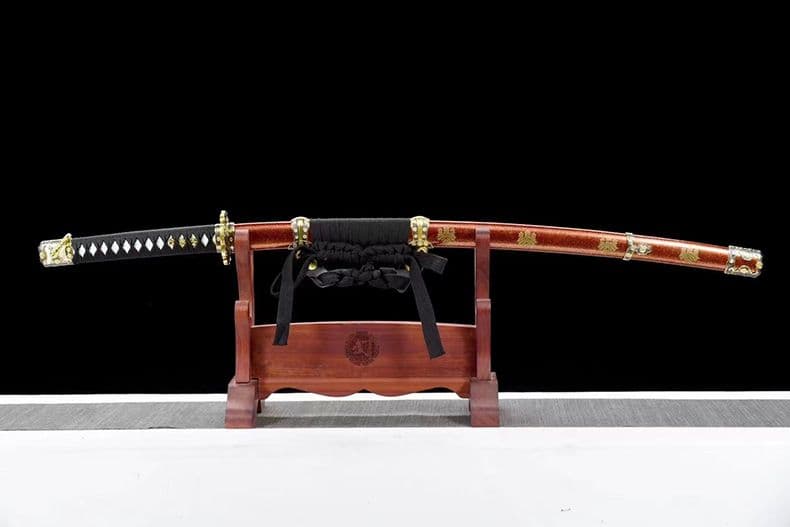 1068-武具 刀装具 日本刀　模造刀 居合刀 武士道 武蔵 鑑賞用 手鍛造打