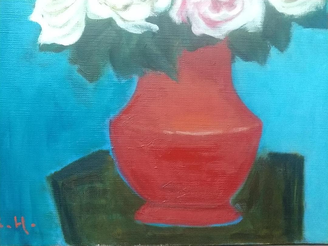 油絵「薔薇」F10 絵画
