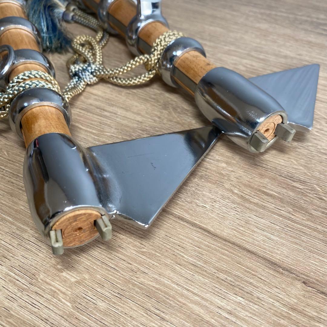 消防団 退団記念品 鳶口 一対 (2本) 祭礼用 木柄金具付 とび口