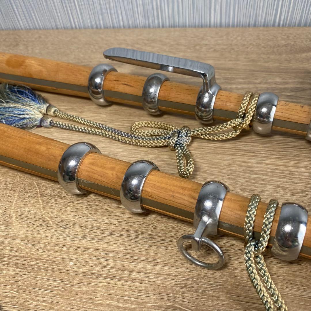 消防団 退団記念品 鳶口 一対 (2本) 祭礼用 木柄金具付 とび口