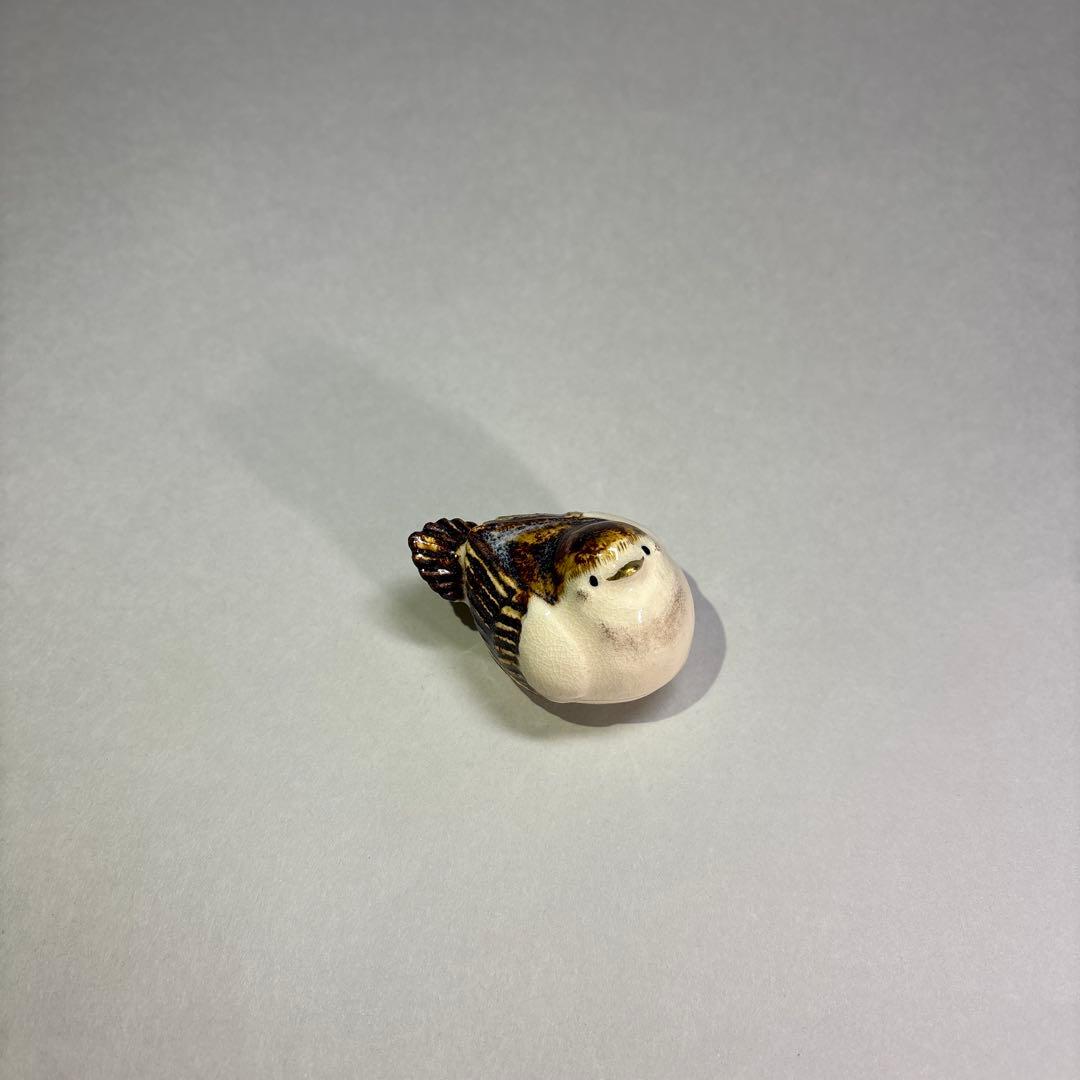 (未使用)今岡三四郎　雀香合(桐箱入)