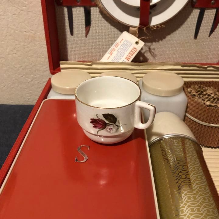 ◆ 60s SIRRAM ビンテージ ピクニック ティー セット イギリス ◆