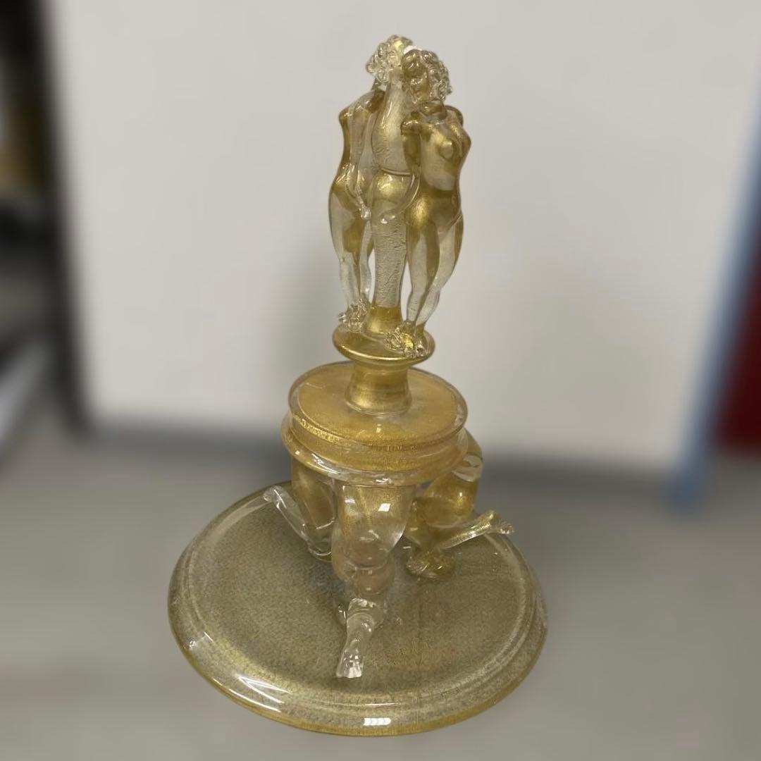 19世紀　ヴェネチア　コンポート　特大品　タトチ　東さ8-0107④