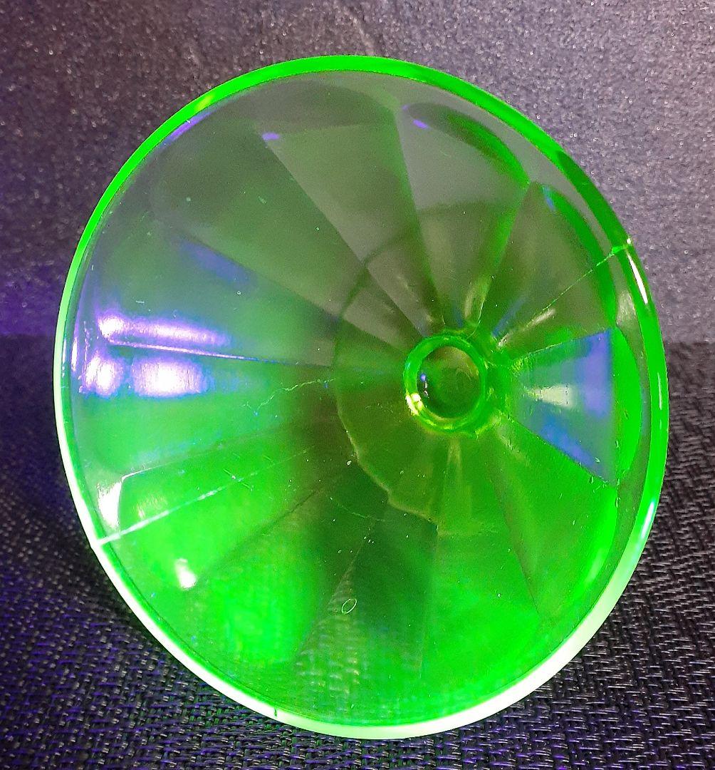 大正時代　古ガラス【ウランガラス】氷コップ　アイスクリームコップ　小物入オブジェ