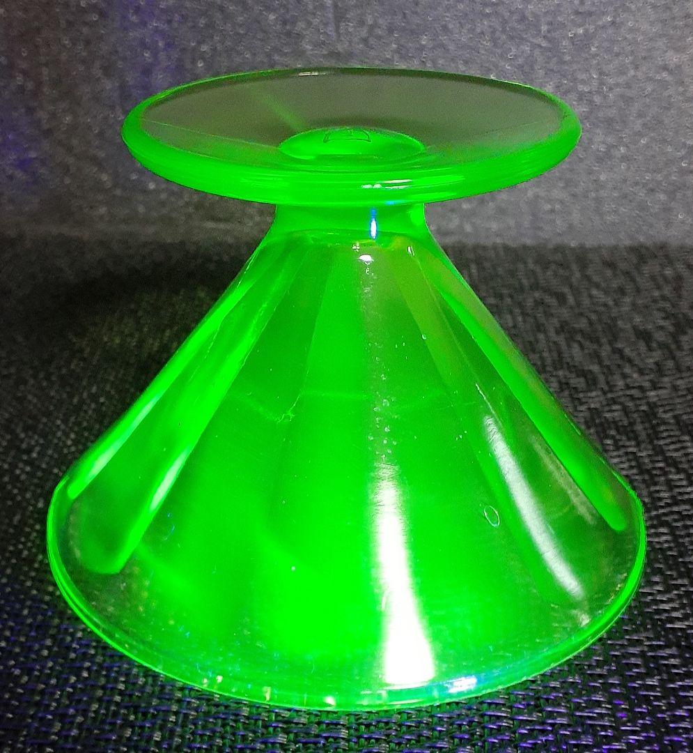 大正時代　古ガラス【ウランガラス】氷コップ　アイスクリームコップ　小物入オブジェ