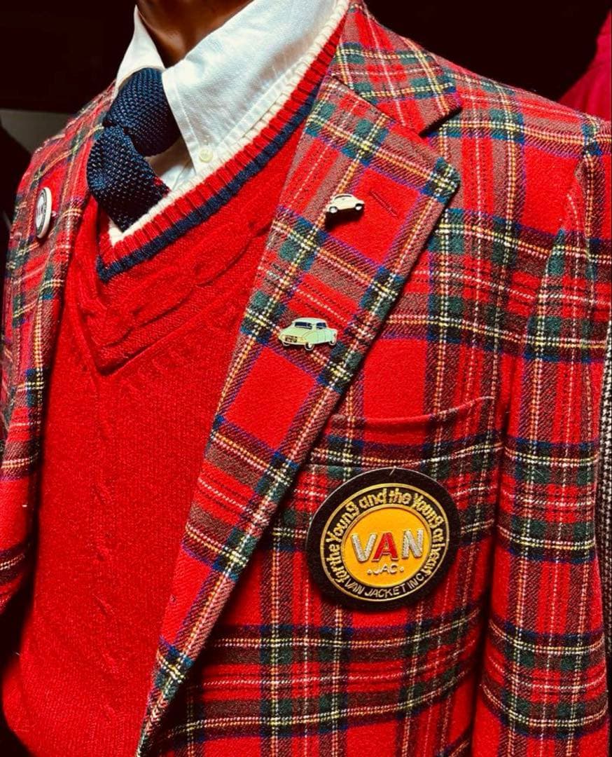 値引VAN JACKET ブレザーエンブレム人気の丸VAN大変貴重！