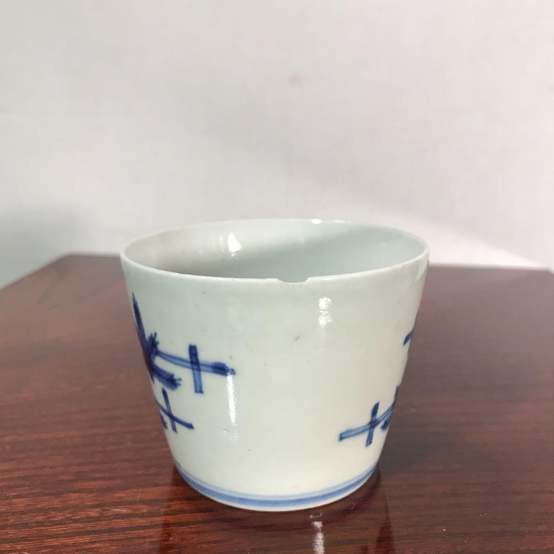 蕎麦猪口古伊万里柿右衛門藍九谷藍柿右衛門唐草蛸唐草