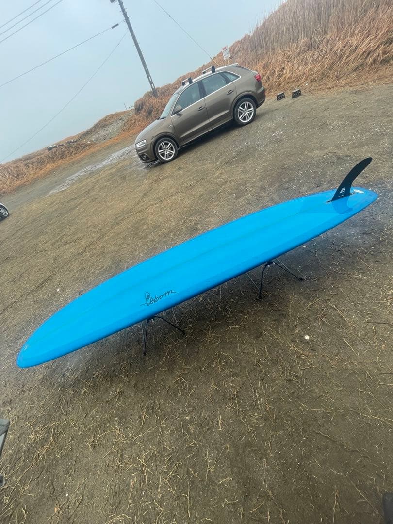 サーフボード　 青ロングボード 1フィン 良好　10ft ノーズライティング可能