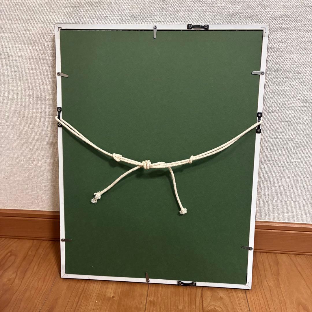北欧モダン 抽象画 シルクスクリーン 70/100 サイン入り 額装