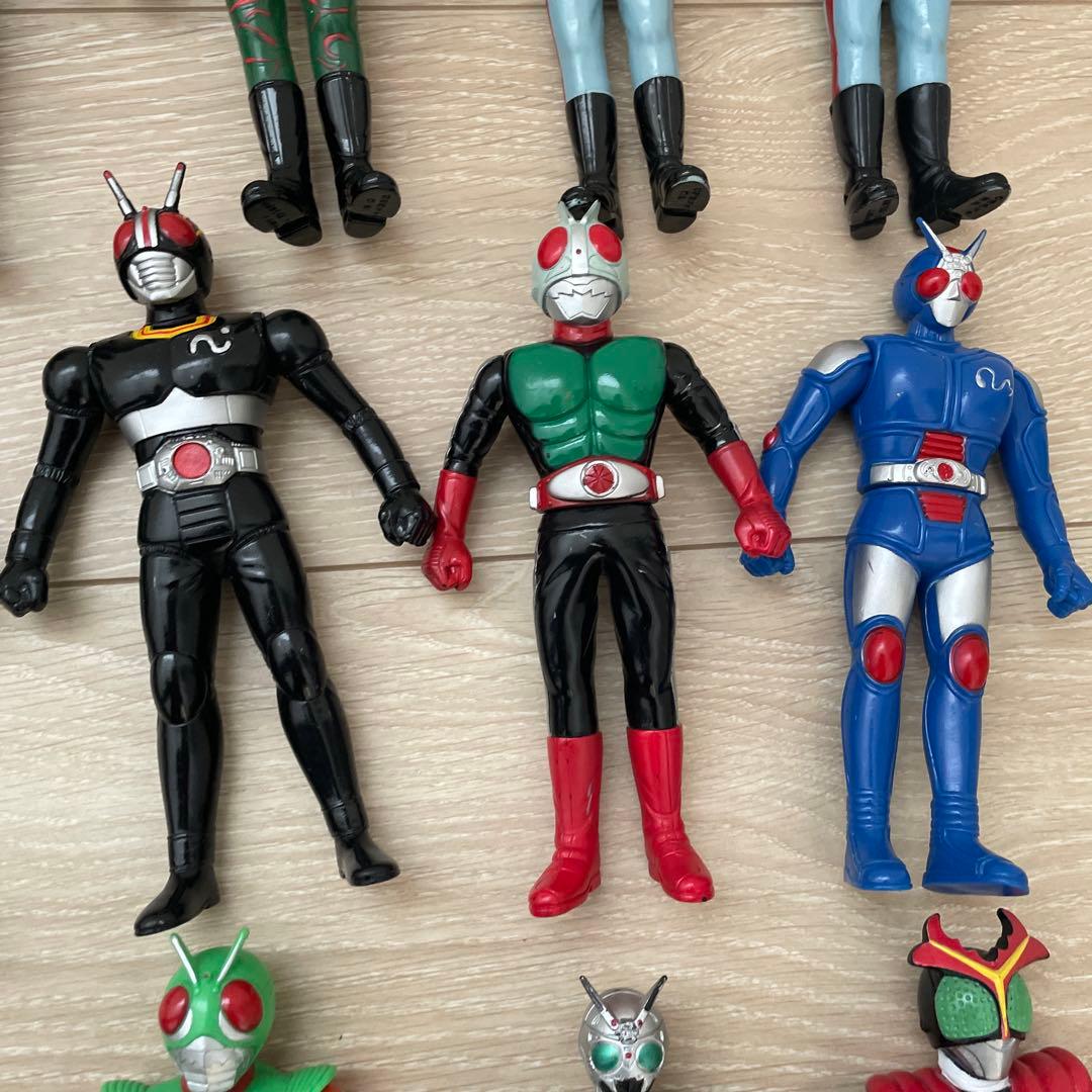 仮面ライダー　ソフビ　当時物　まとめ売り