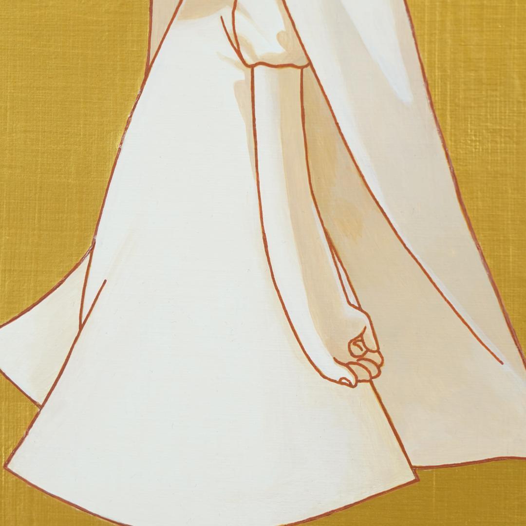 タカハシマホ アクリル・金泥「おかえり」10号 2019年 証明書