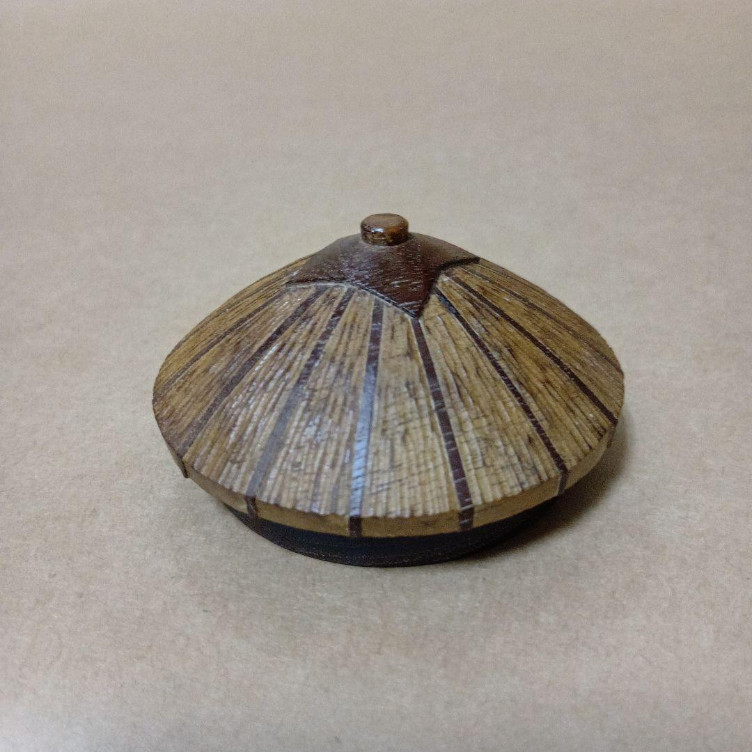 茶道具　桑彫傘香合
