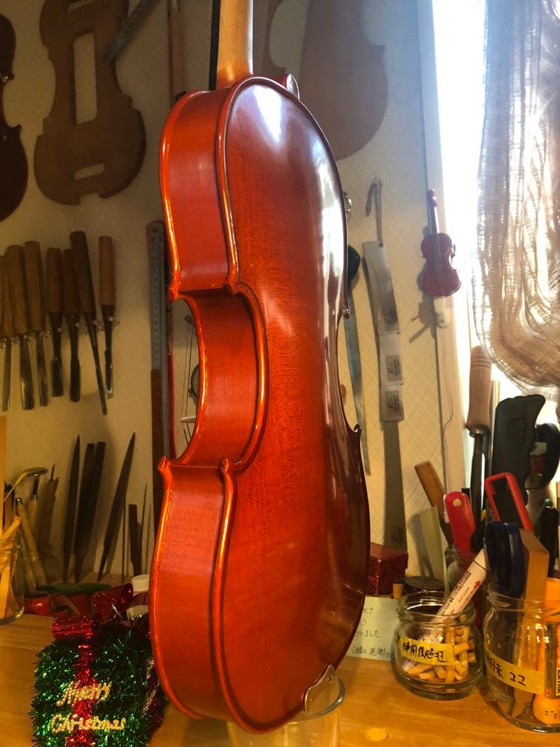 【駒&魂柱新調済】ノーラベル　中古バイオリン 4/4 美品　コンディション良好