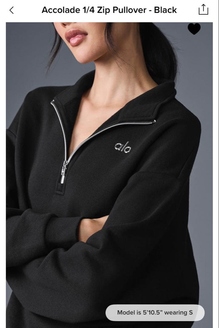 ALO 新品　XXS Accolade 1/4 Zip Pullover