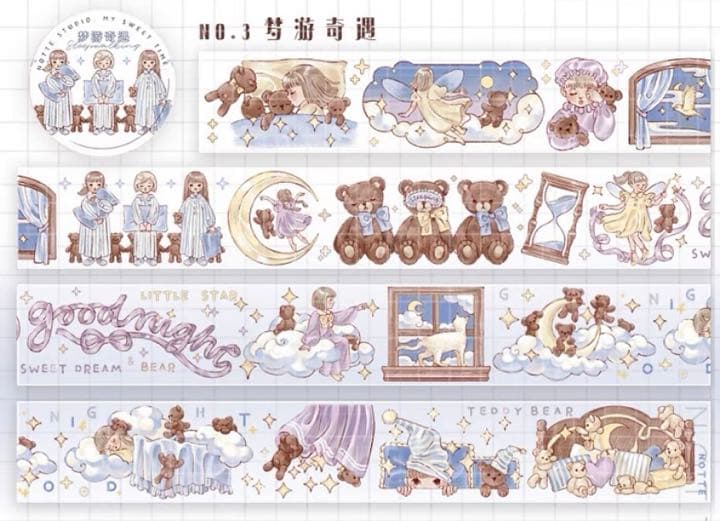 ×海外マスキングテープ 巻売り 4本セット 人物マスキングテープ