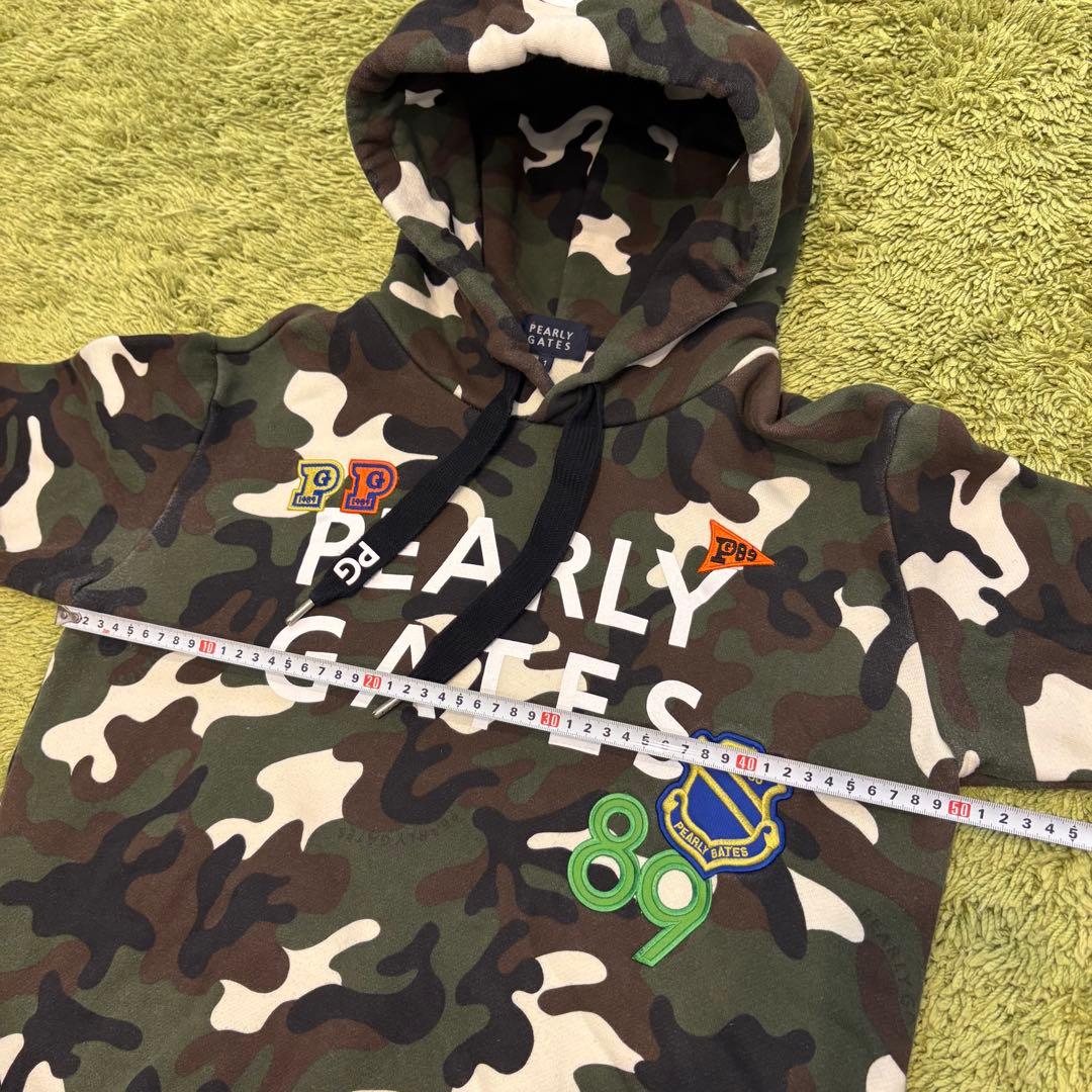 パーリーゲイツ PEARLYGATES パーカー 迷彩 カモフラ ワッペン 1
