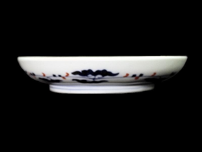 古伊万里　色絵　松竹梅に団龍紋の図　５寸皿　５枚　C657AS-CQk