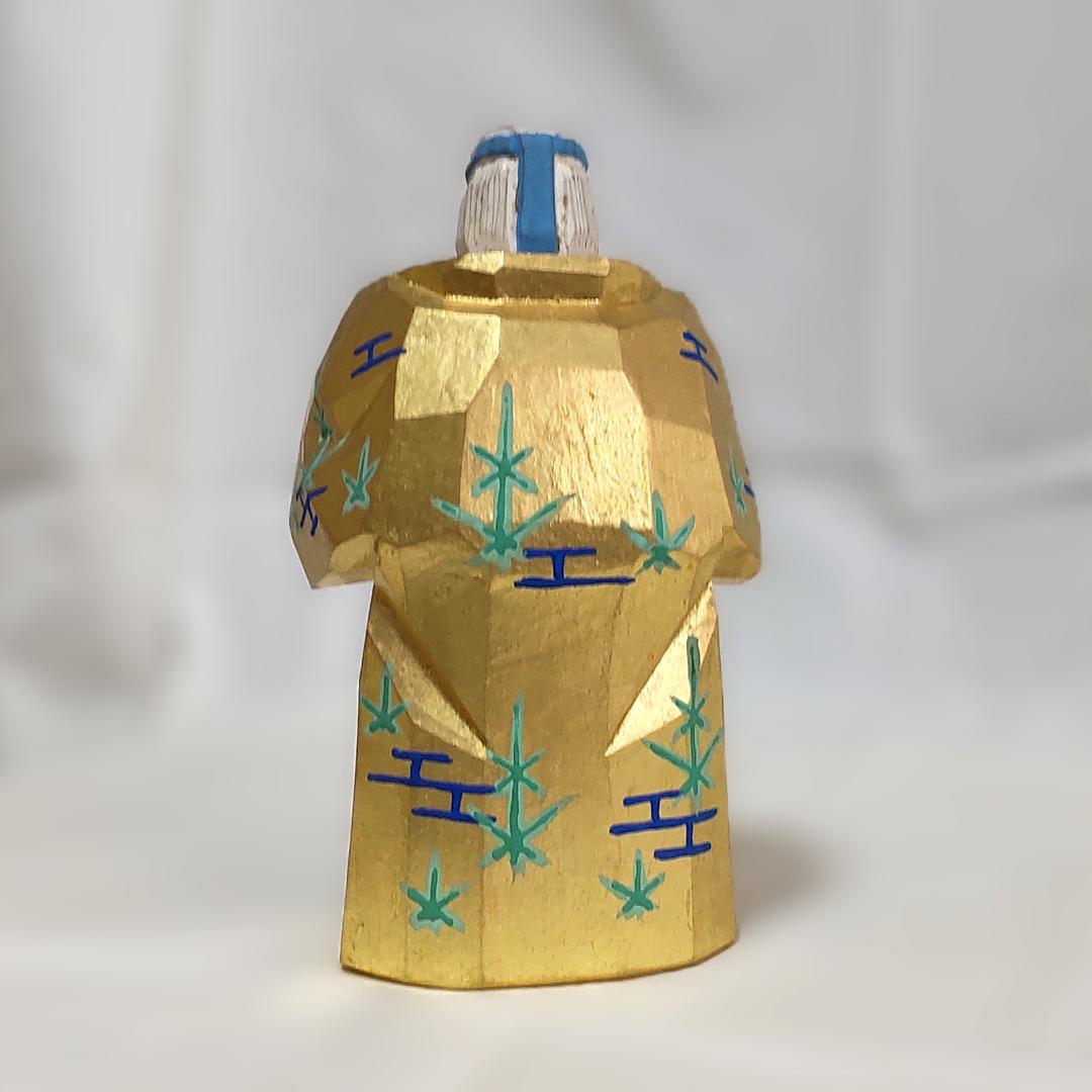 一刀彫 高砂 奈良一刀彫 奈良人形 木嶋良宗 工芸品 置物 共箱