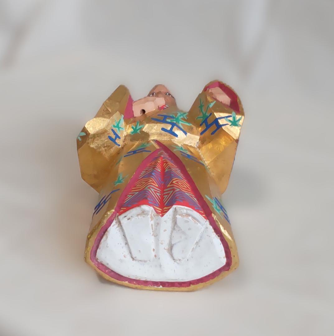 一刀彫 高砂 奈良一刀彫 奈良人形 木嶋良宗 工芸品 置物 共箱