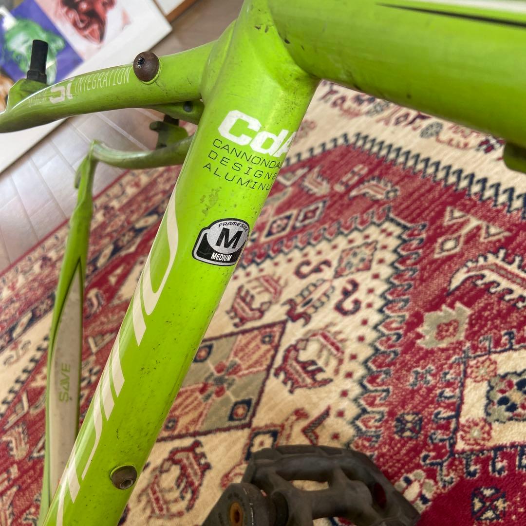 Cannondale グリーン ロードバイクフレーム　キャノンデール