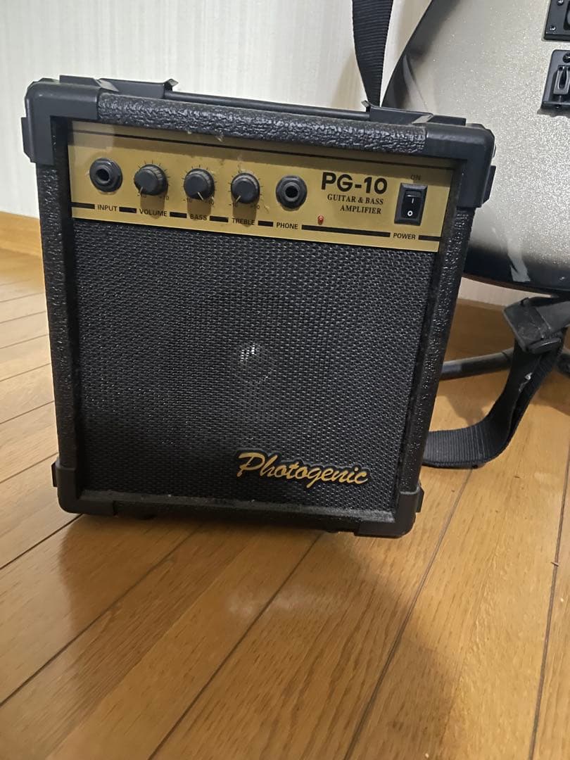 エレキギター シルバーグラデーション PG-10アンプ付き