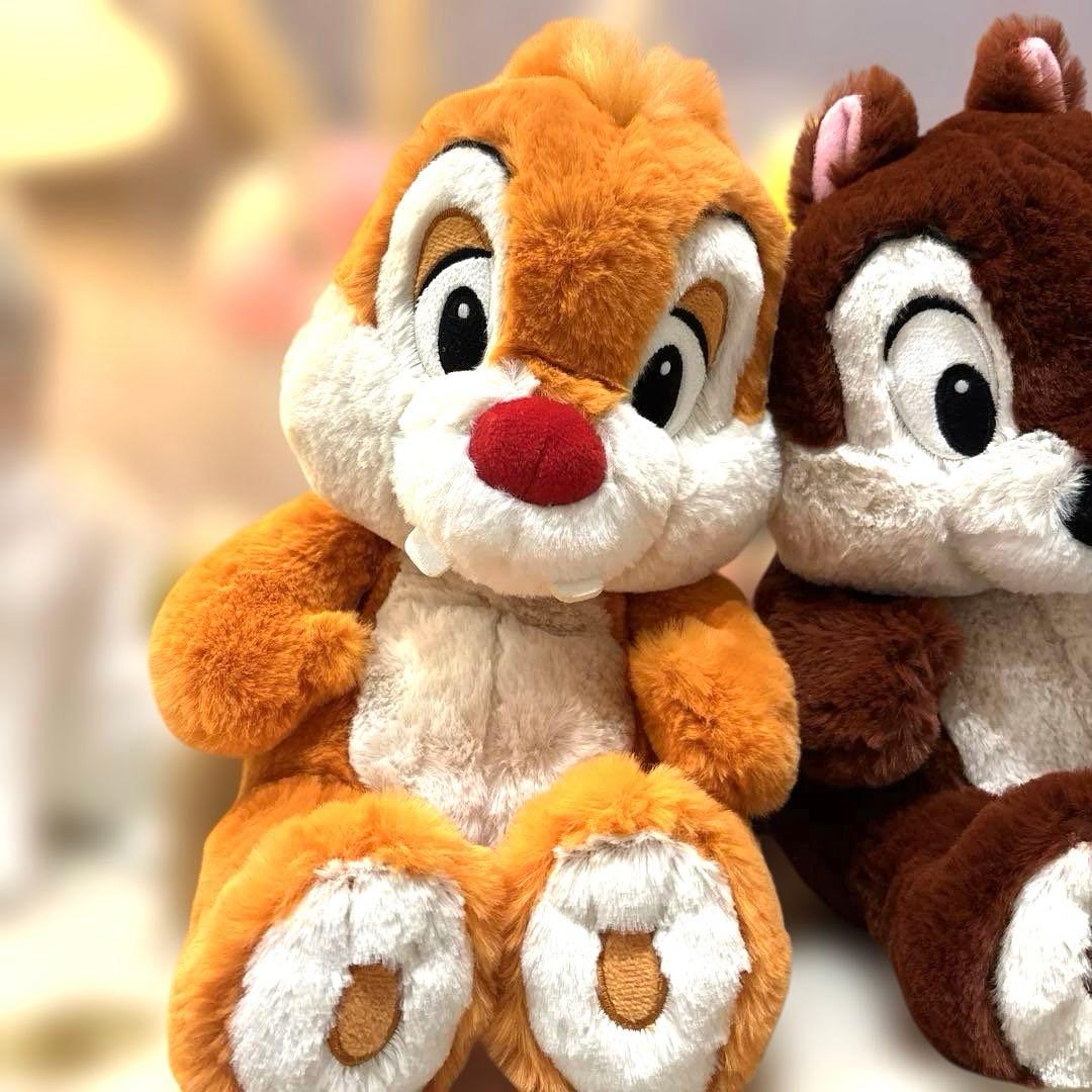ディズニー　チップとデール　フラッフィープラッシー　ふわふわぬいぐるみ