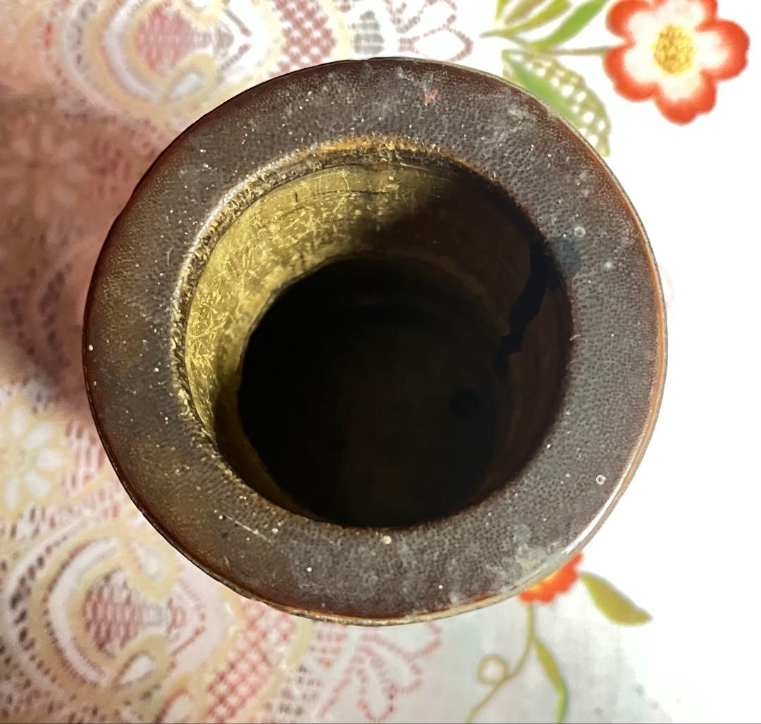 竹製手描き筆筒漢字刻印あり