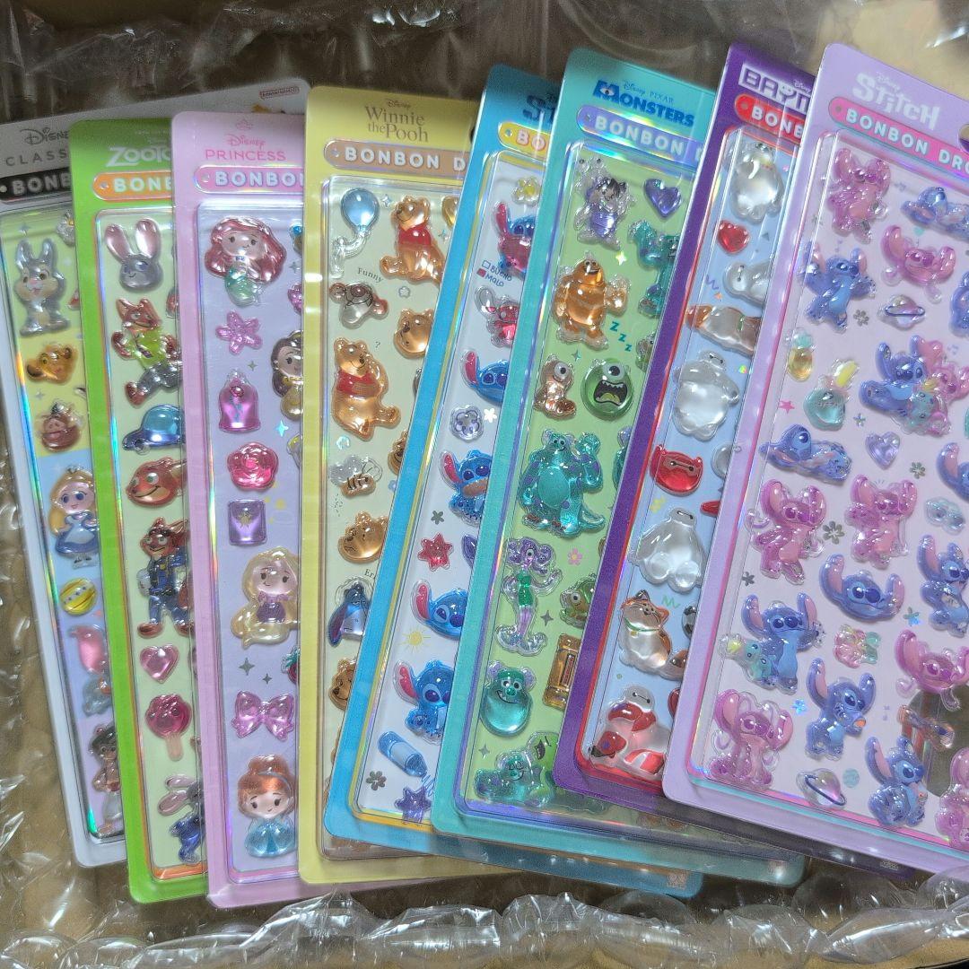 ボンボンドロップシール　ディズニー8枚セット