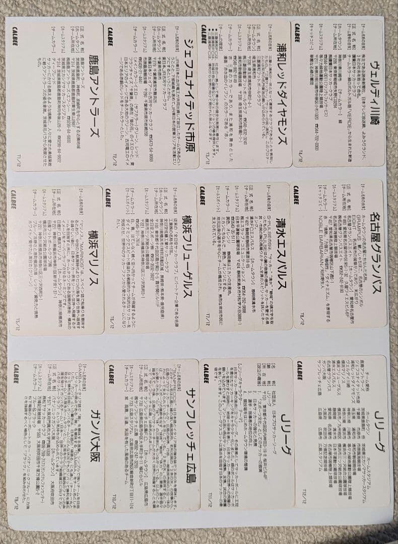 カルビー　Jリーグチップス　マスコット　カード