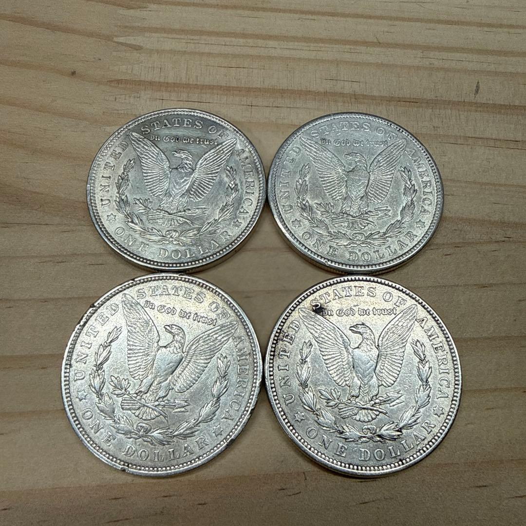 アメリカ　モルガン銀貨 1921年 4枚セット