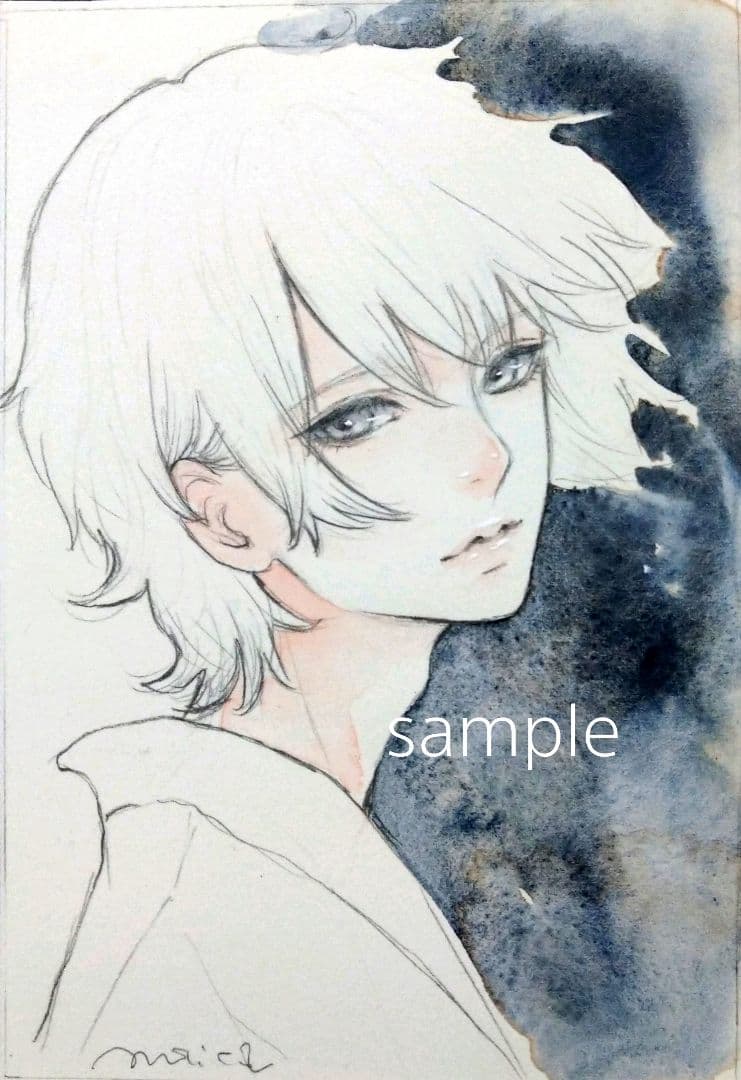 専用　手描きイラスト　オリジナル　和装男子　ドローイング