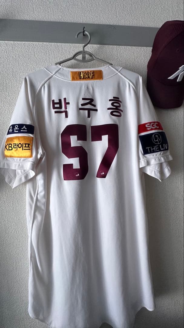 オ*ン様 【韓国プロ野球】キウム・ヒーローズ 実使用ユニフォーム#57