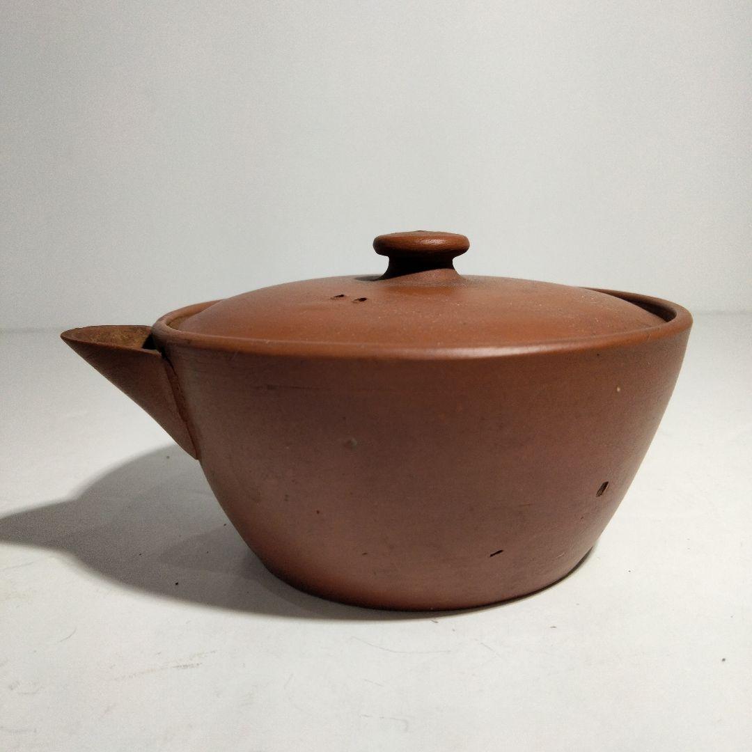 m240-4 中国古玩 時代唐物 朱泥 紫砂 太極図摘 宝瓶 急須 煎茶道具　D