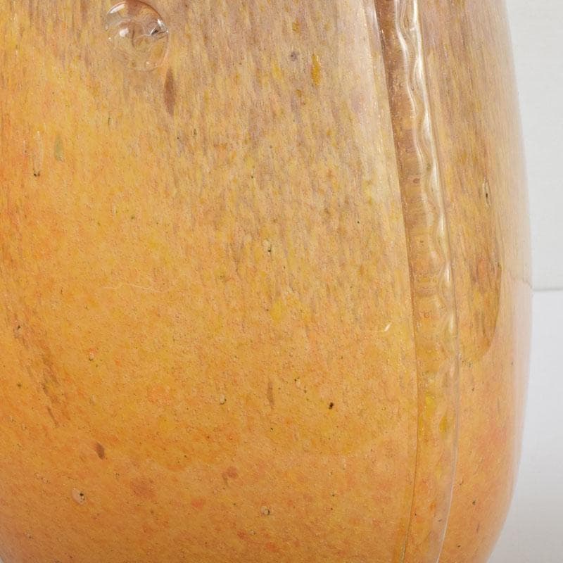 chika613 　岩田藤七作　黄地　耳付花瓶　花生　共箱　N　9177A