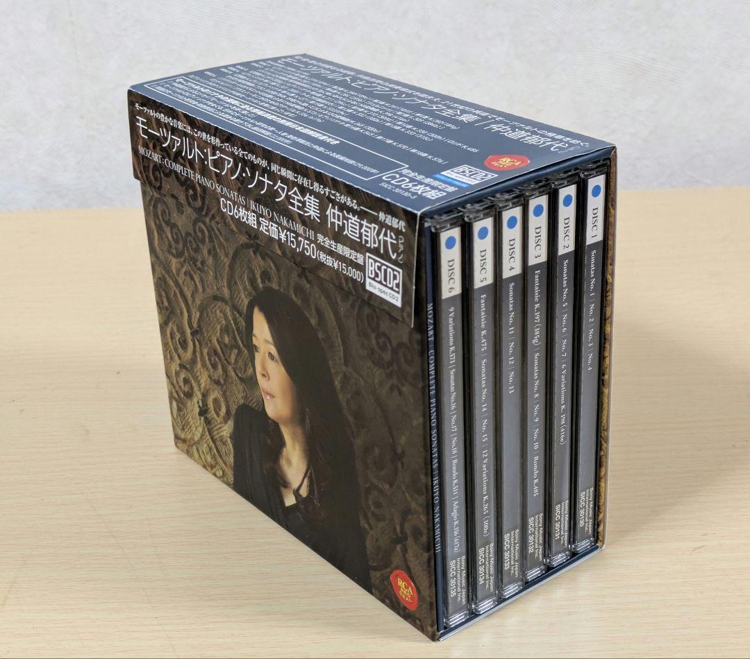 6CD BOX 帯あり　仲道郁代／モーツァルト：ピアノ・ソナタ全集