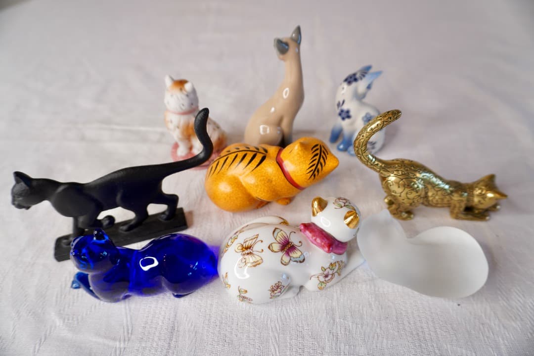 Franklin Mint Curio Cabinet Cats 9体セット