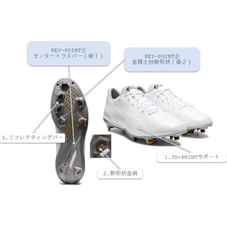 28.5cm　アシックス　ゴールドステージ　スパイク 高校野球　1121A062
