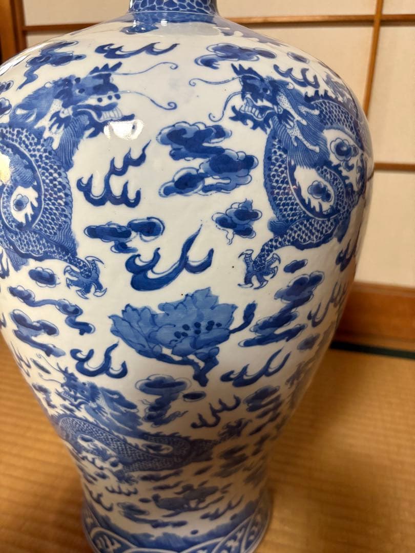 壺　置物　龍