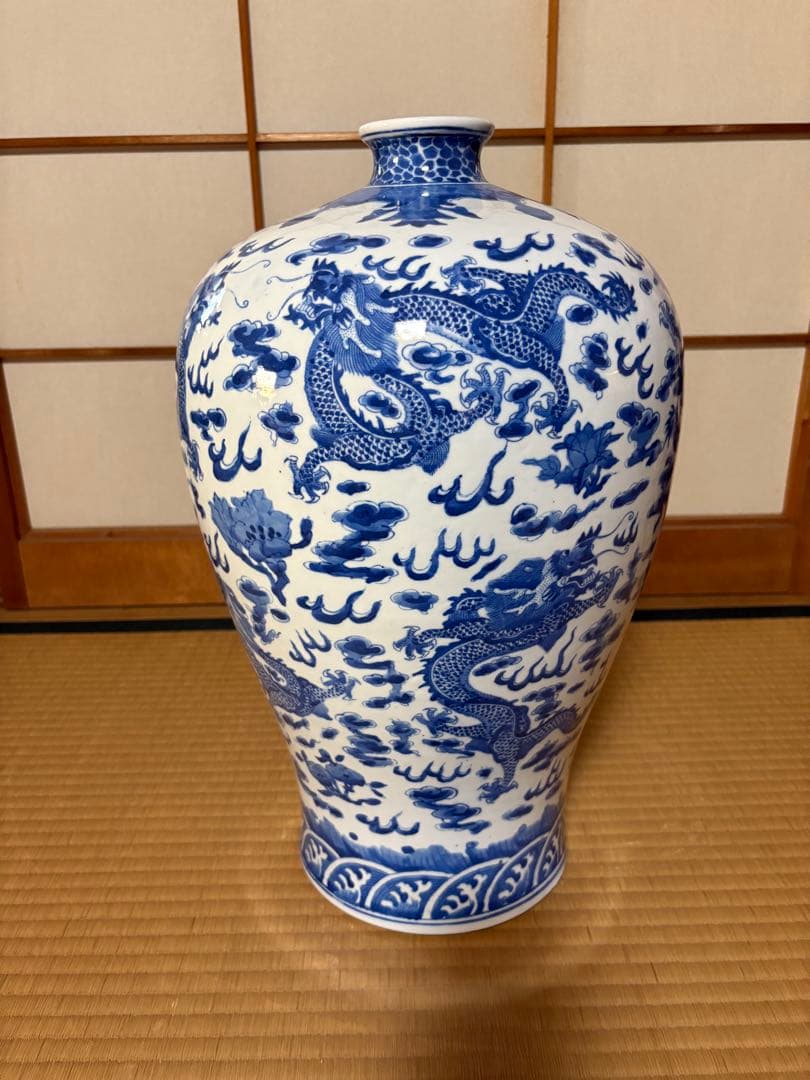 壺　置物　龍