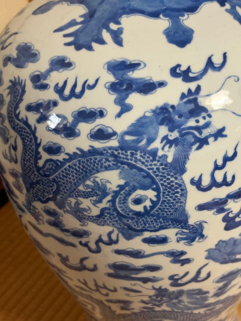 壺　置物　龍