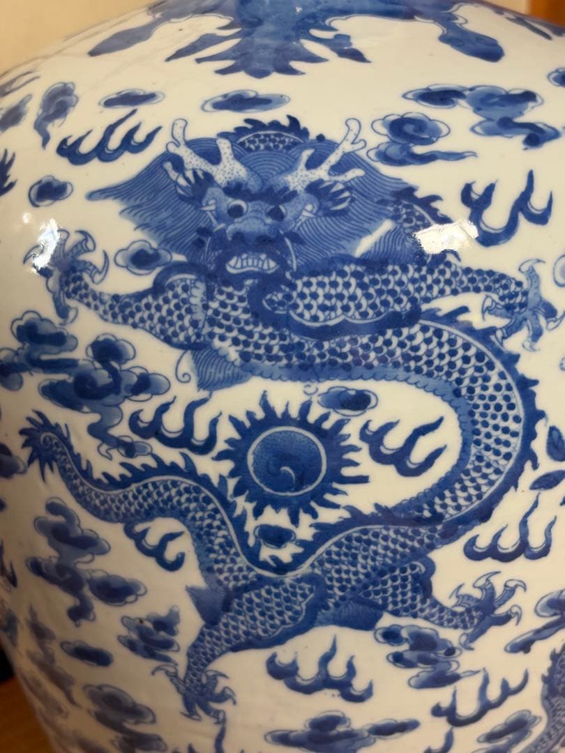 壺　置物　龍