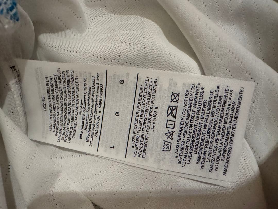 正規 中古 極美品 オーセンティック イングランド 22/23 ベリンガム L