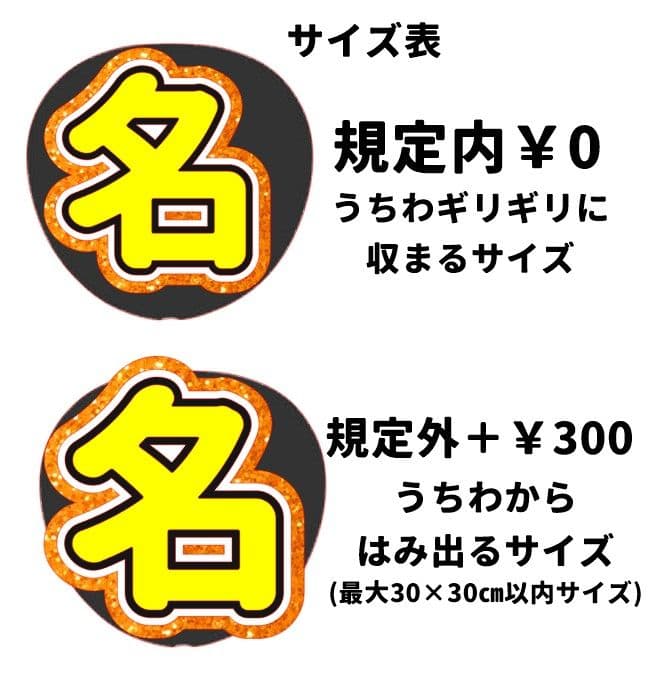 うちわ文字　　オーダー