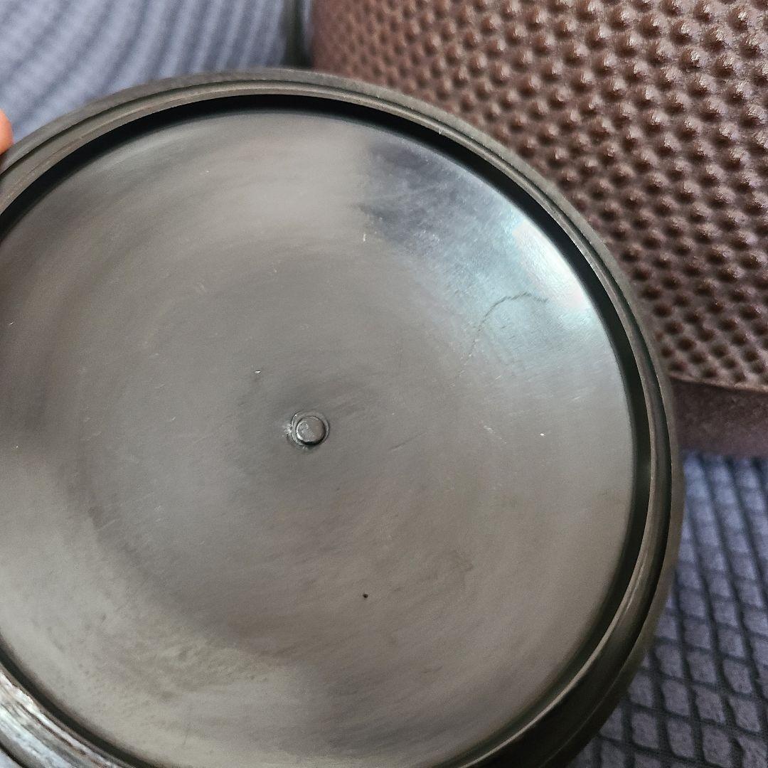 釜師　佐藤浄清作　総霰地紋　丸釜　茶道　茶道具　茶釜